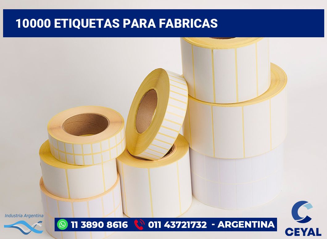 10000 Etiquetas para fabricas