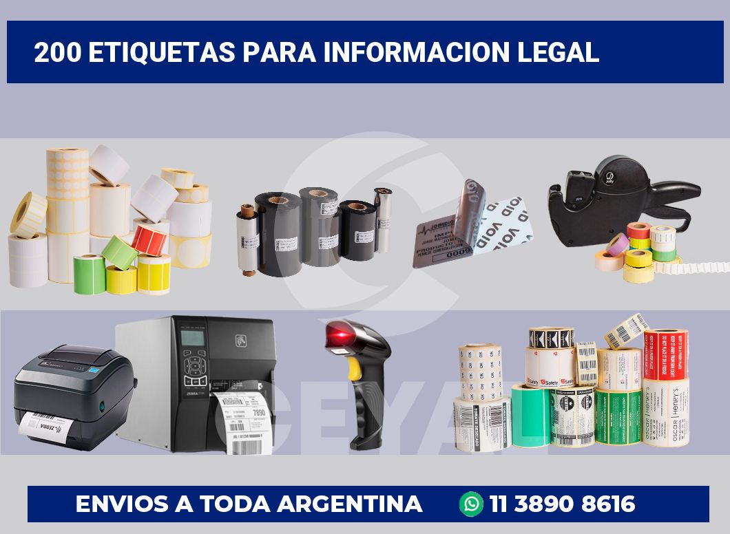 200 Etiquetas para informacion legal