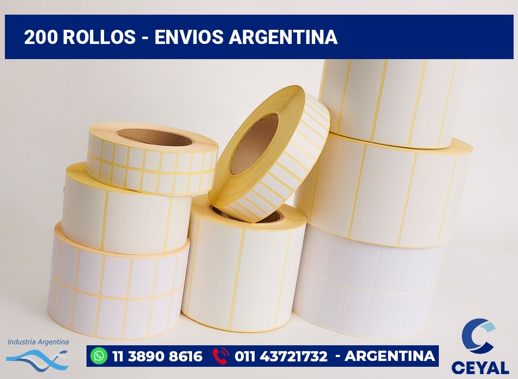 200 Rollos - envios argentina