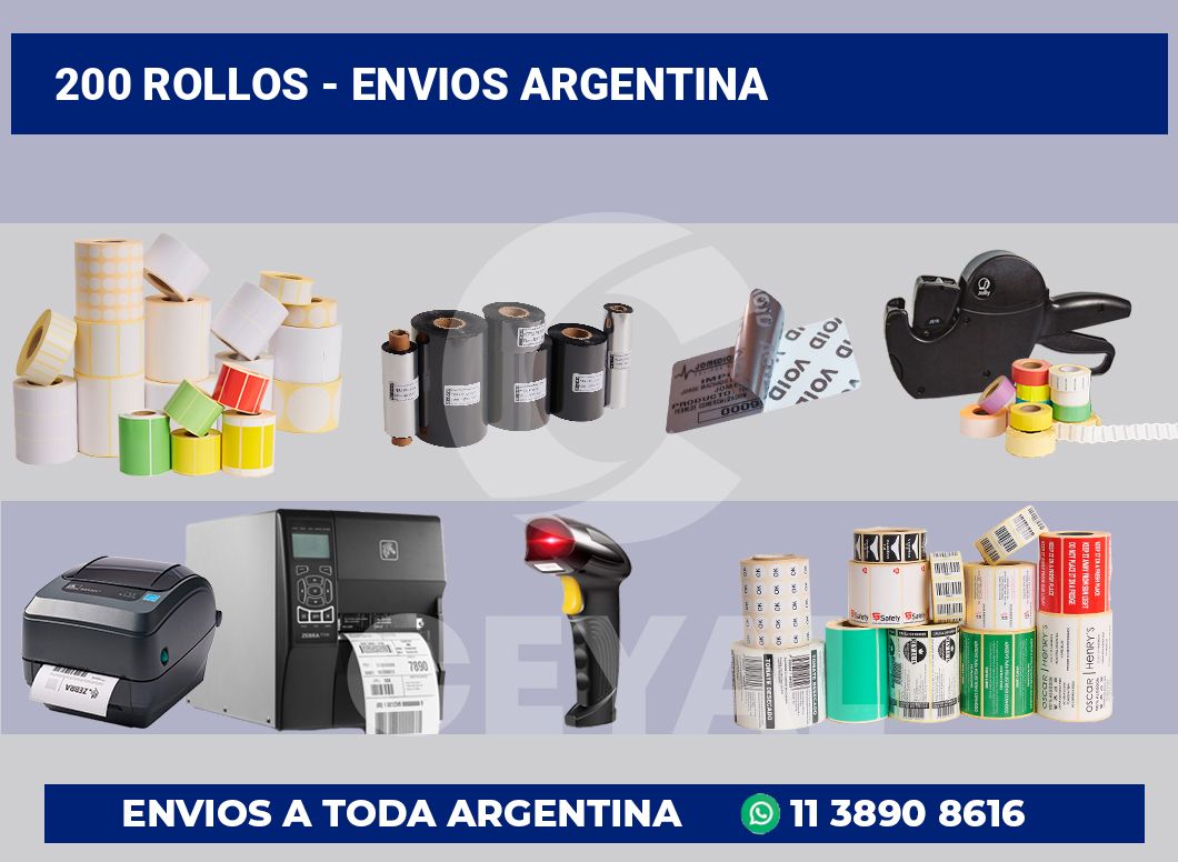 200 Rollos – envios argentina