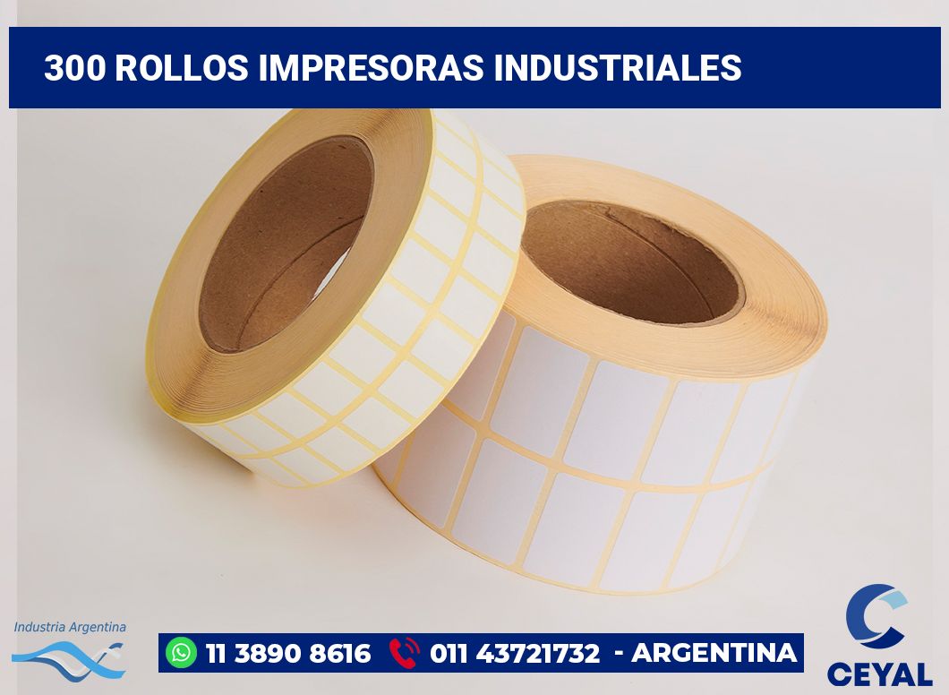 300 Rollos impresoras industriales