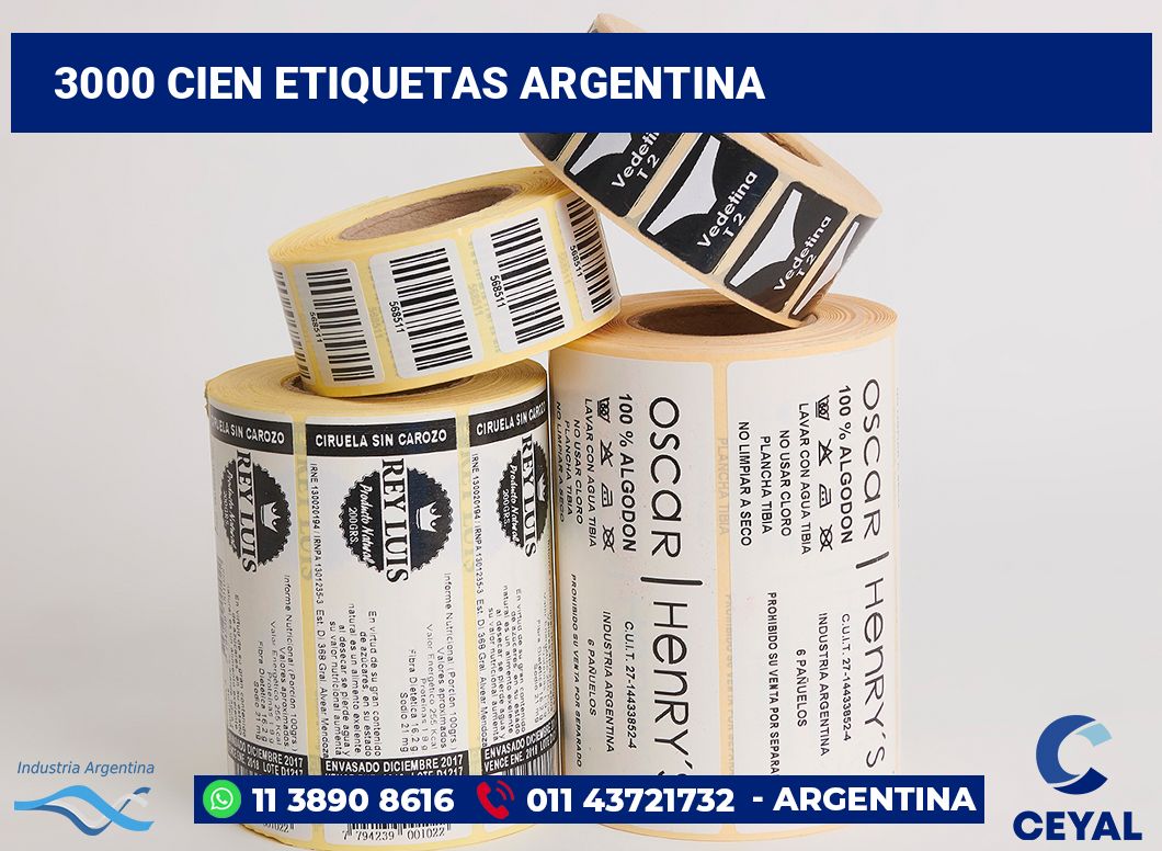 3000 Cien etiquetas argentina