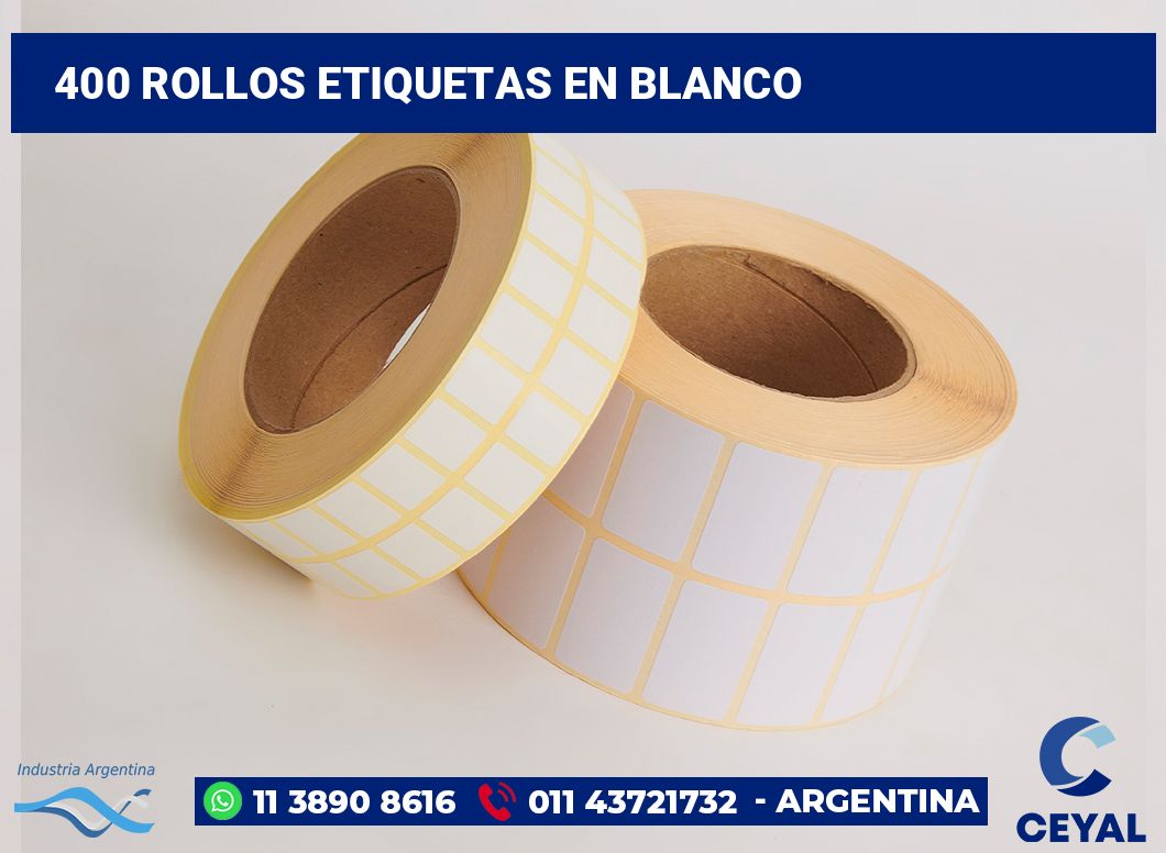 400 Rollos etiquetas en blanco