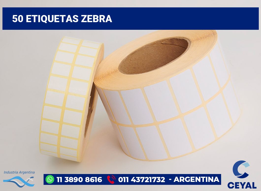 50 Etiquetas zebra