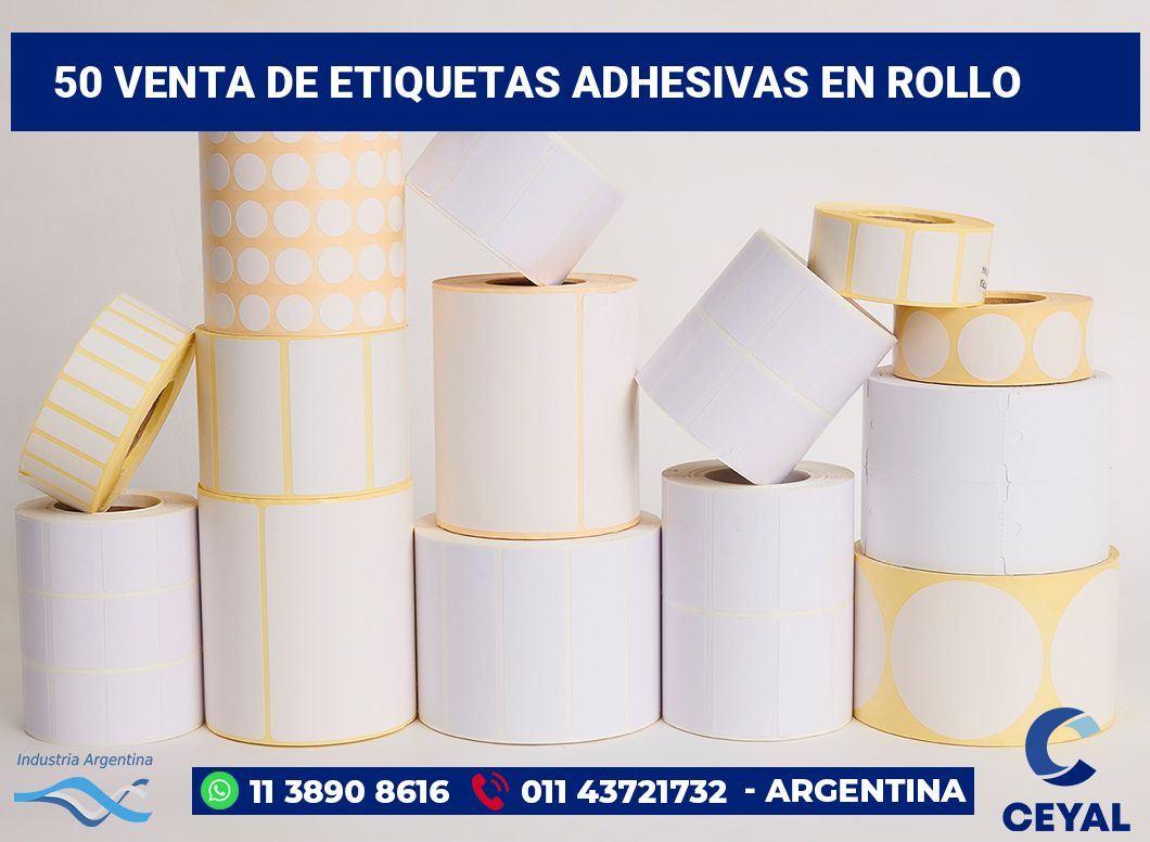 50 Venta de etiquetas adhesivas en rollo