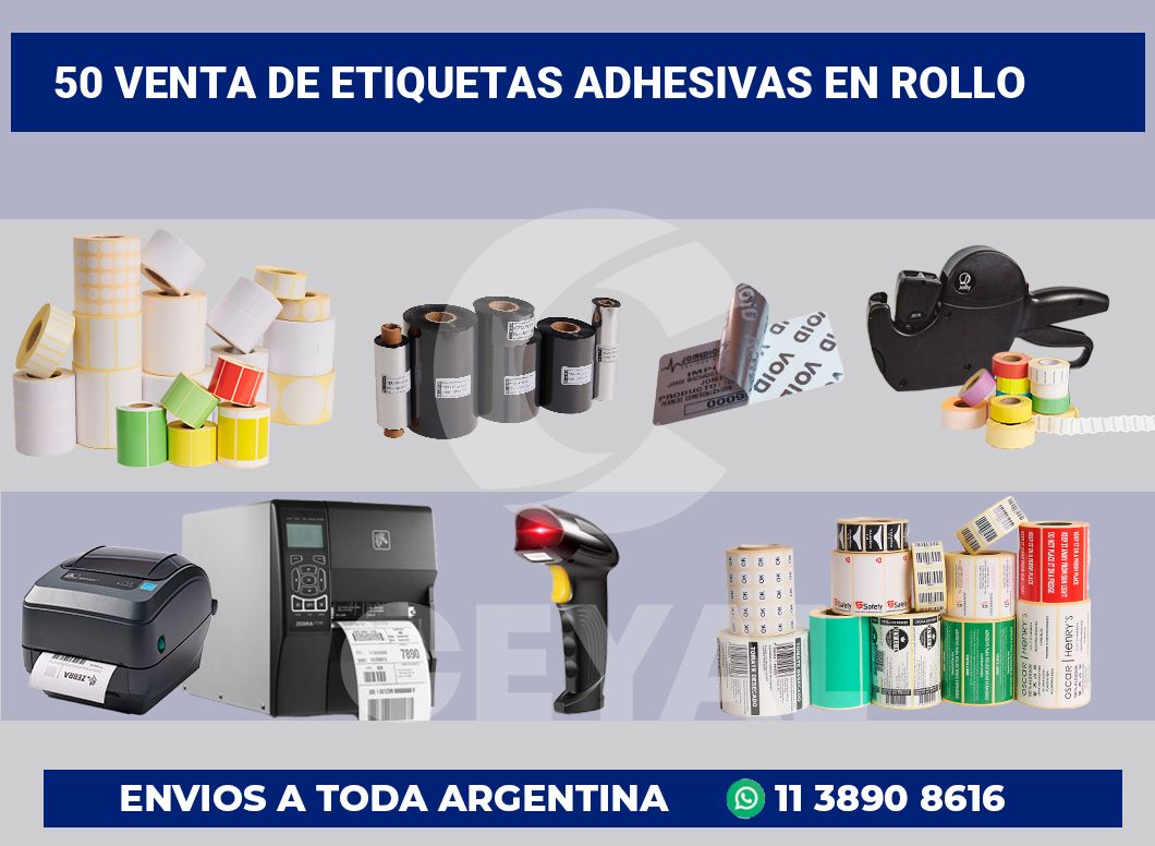 50 Venta de etiquetas adhesivas en rollo