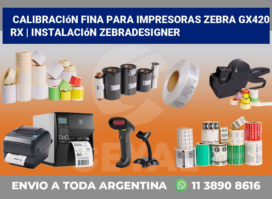 Calibración fina para impresoras Zebra GX420 RX | Instalación ZebraDesigner