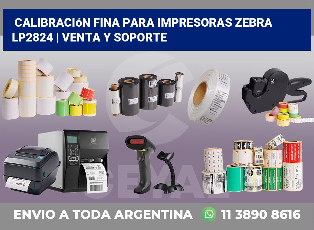 Calibración fina para impresoras Zebra LP2824 | Venta y soporte