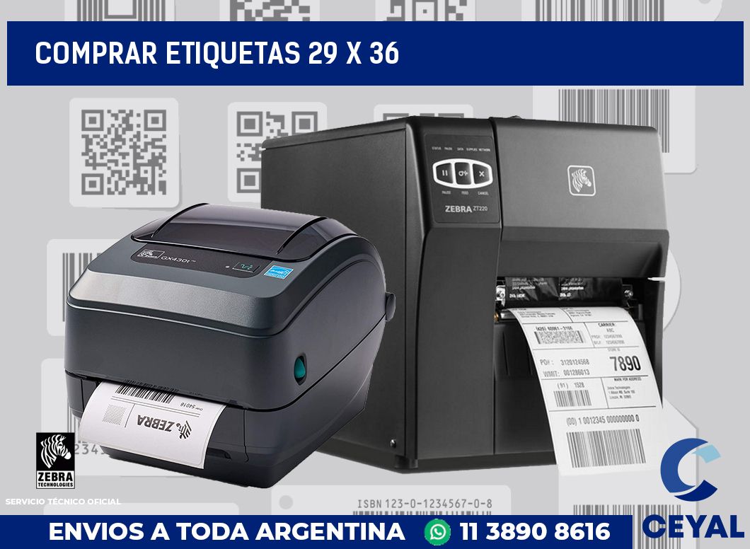 Comprar etiquetas 29 x 36