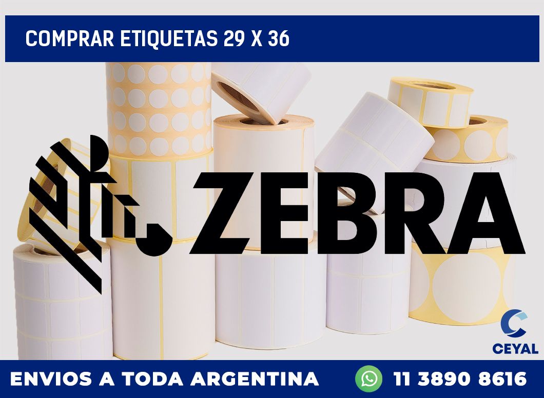 Comprar etiquetas 29 x 36