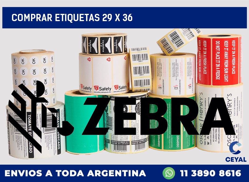 Comprar etiquetas 29 x 36