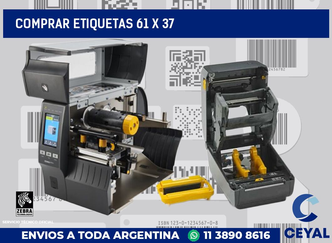 Comprar etiquetas 61 x 37