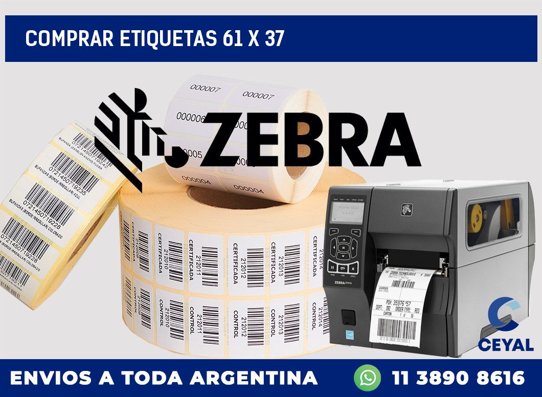 Comprar etiquetas 61 x 37