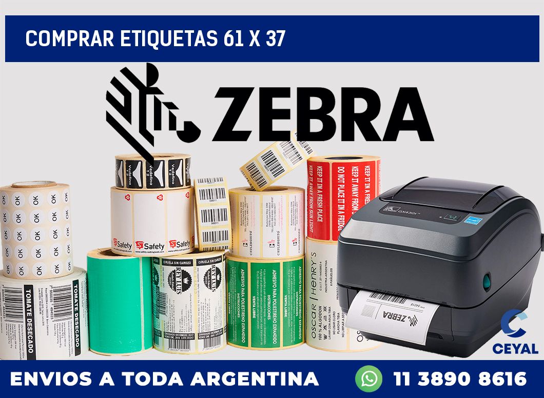 Comprar etiquetas 61 x 37