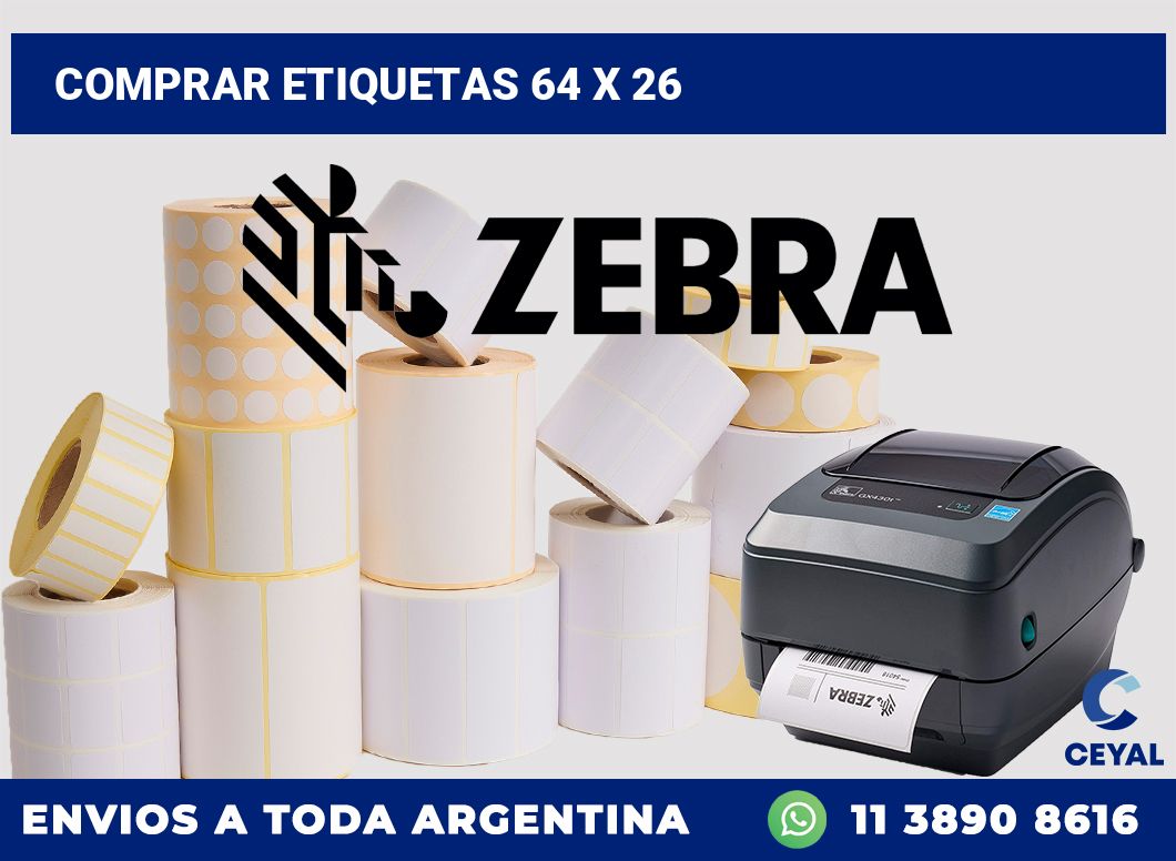 Comprar etiquetas 64 x 26