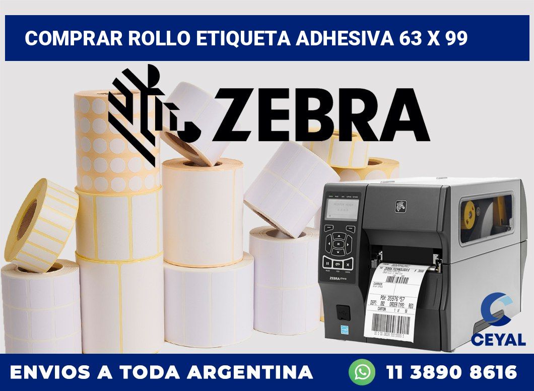 Comprar rollo etiqueta adhesiva 63 x 99