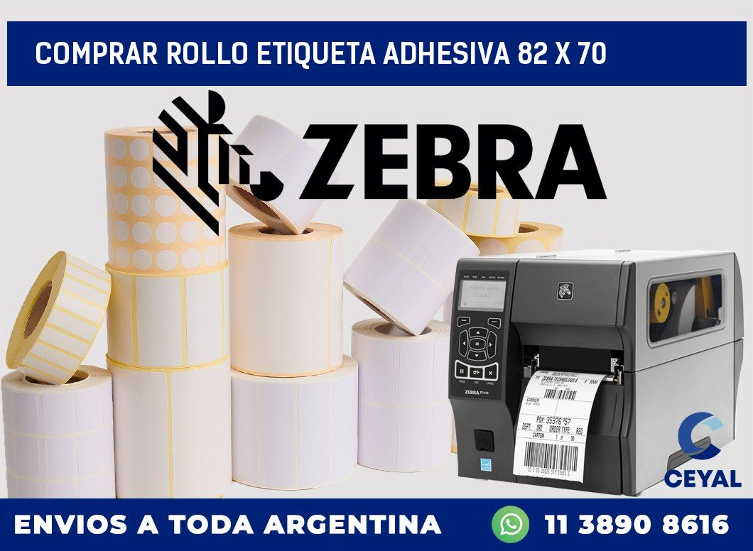 Comprar rollo etiqueta adhesiva 82 x 70