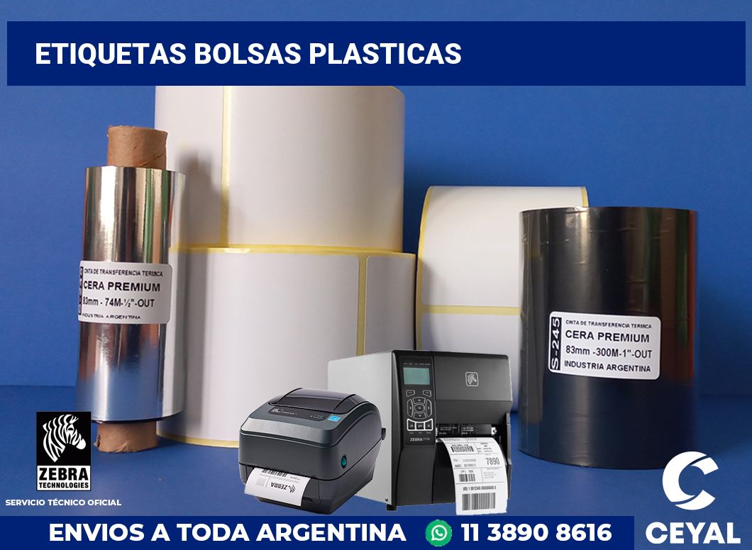 Etiquetas Bolsas plasticas