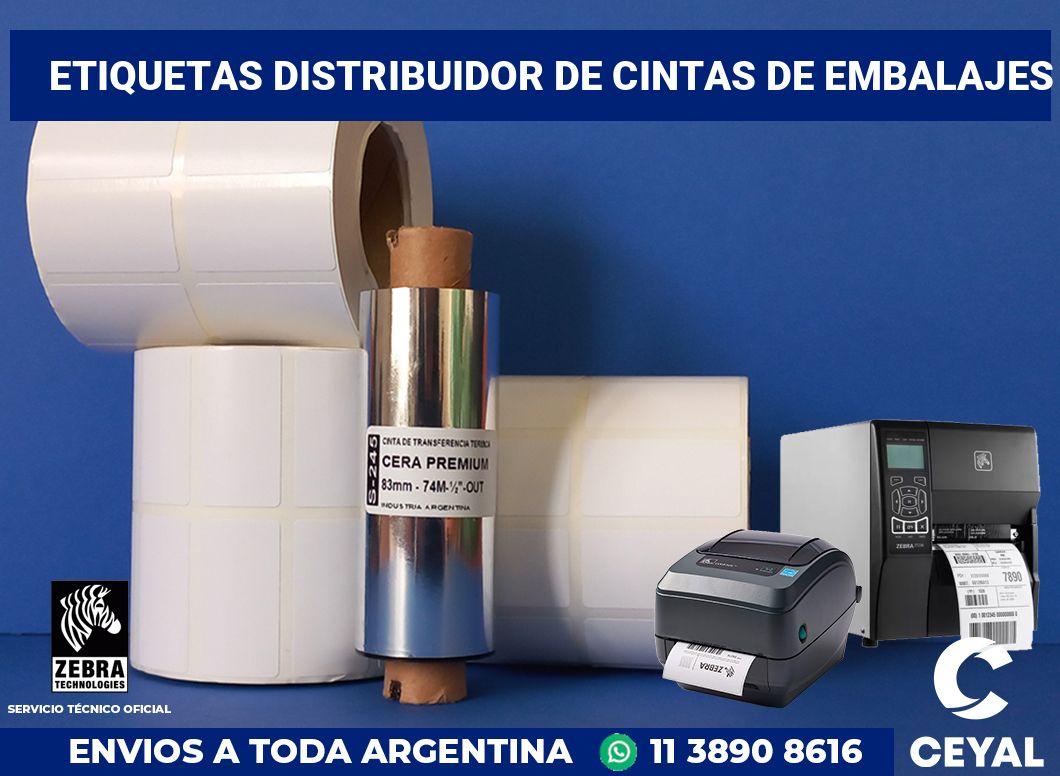 Etiquetas Distribuidor de cintas de embalajes