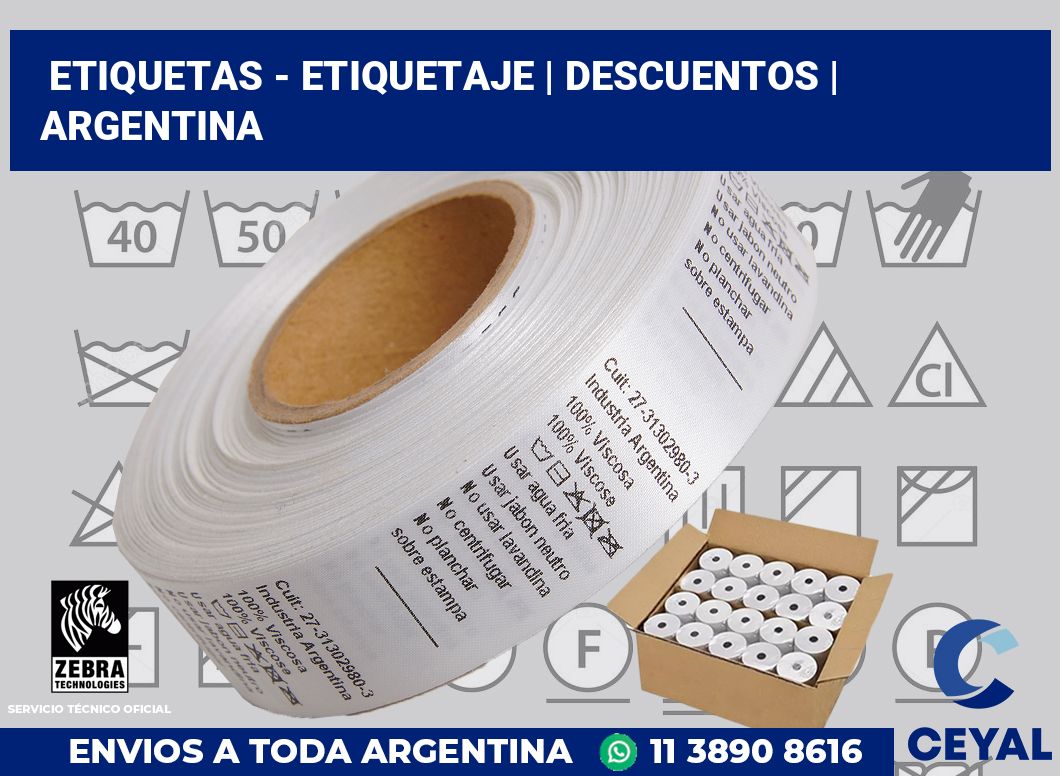 Etiquetas - etiquetaje | Descuentos | Argentina