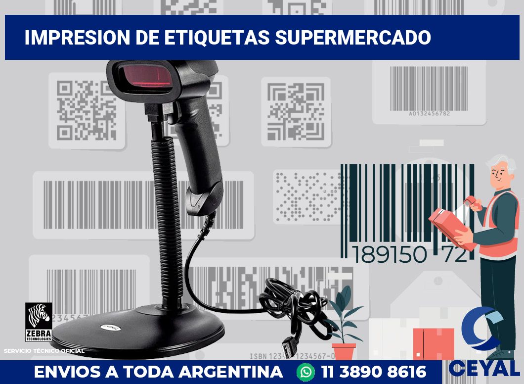 Impresion de etiquetas Supermercado