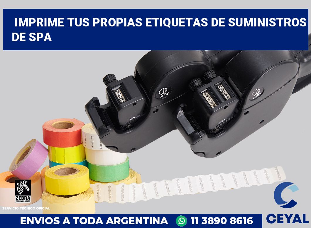 Imprime tus Propias Etiquetas de Suministros de Spa