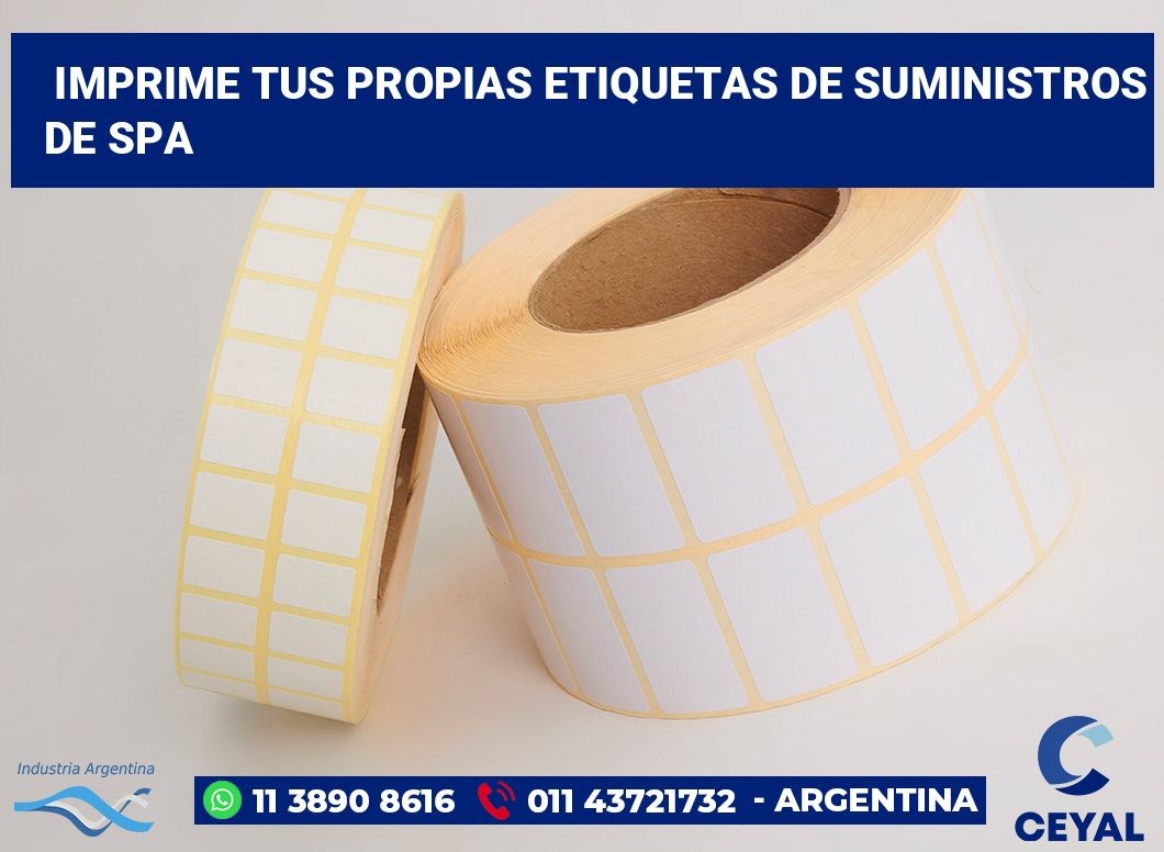 Imprime tus Propias Etiquetas de Suministros de Spa