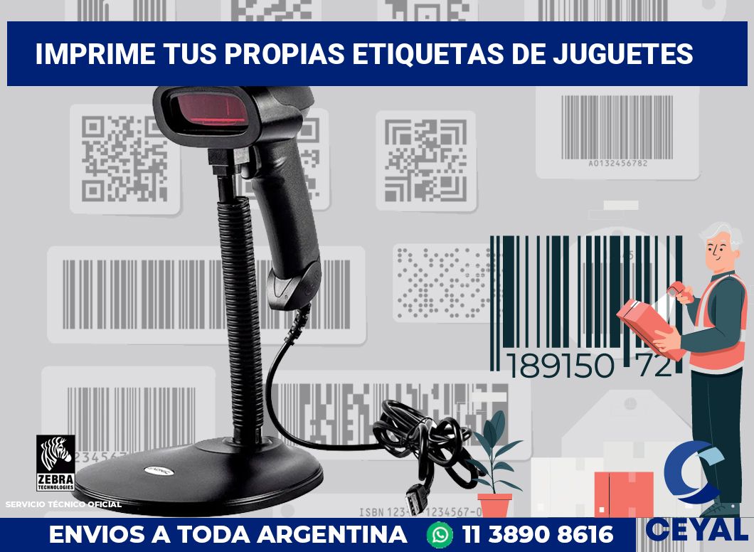 Imprime tus Propias Etiquetas de juguetes