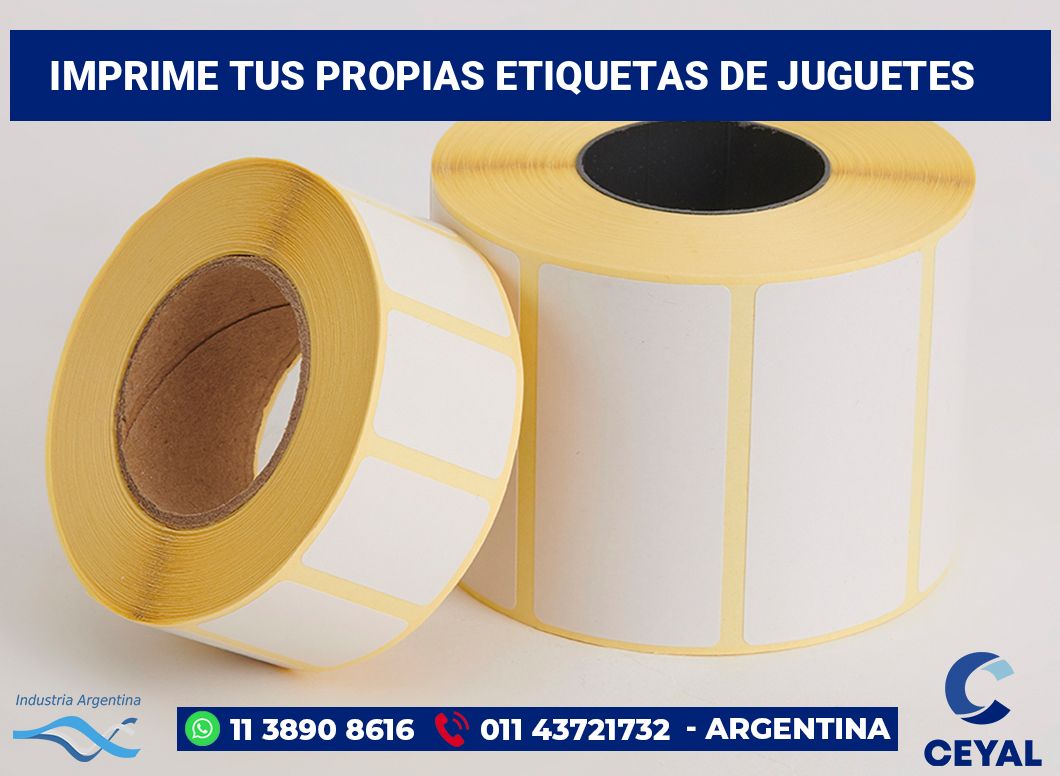 Imprime tus Propias Etiquetas de juguetes