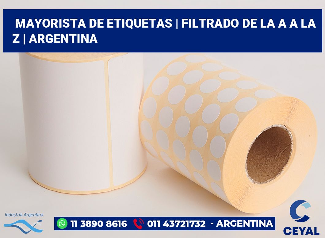 Mayorista de etiquetas | Filtrado de la A a la Z | Argentina