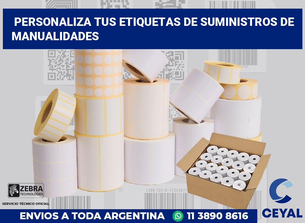 Personaliza tus Etiquetas de Suministros de Manualidades