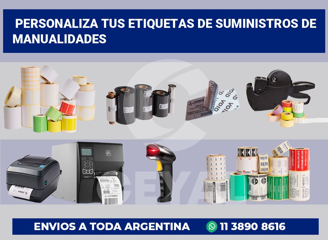 Personaliza tus Etiquetas de Suministros de Manualidades