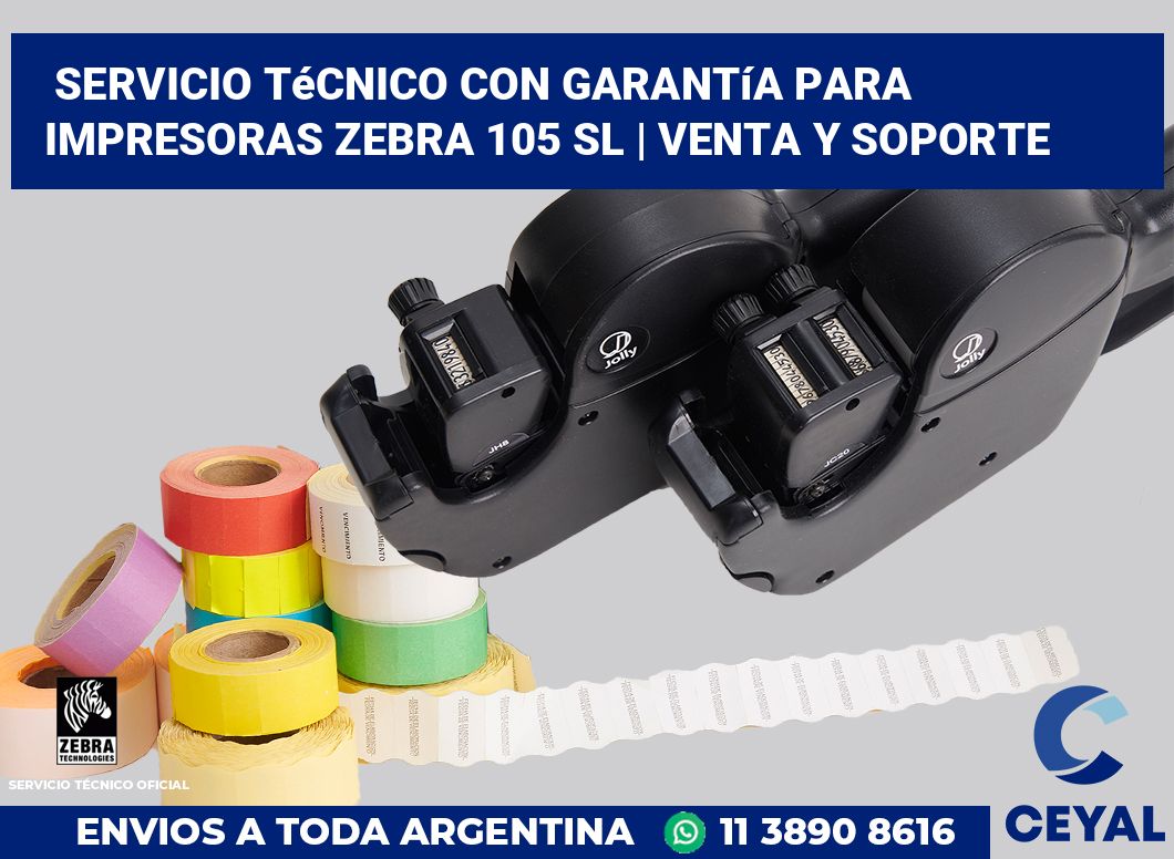 Servicio técnico con garantía para impresoras Zebra 105 SL | Venta y soporte