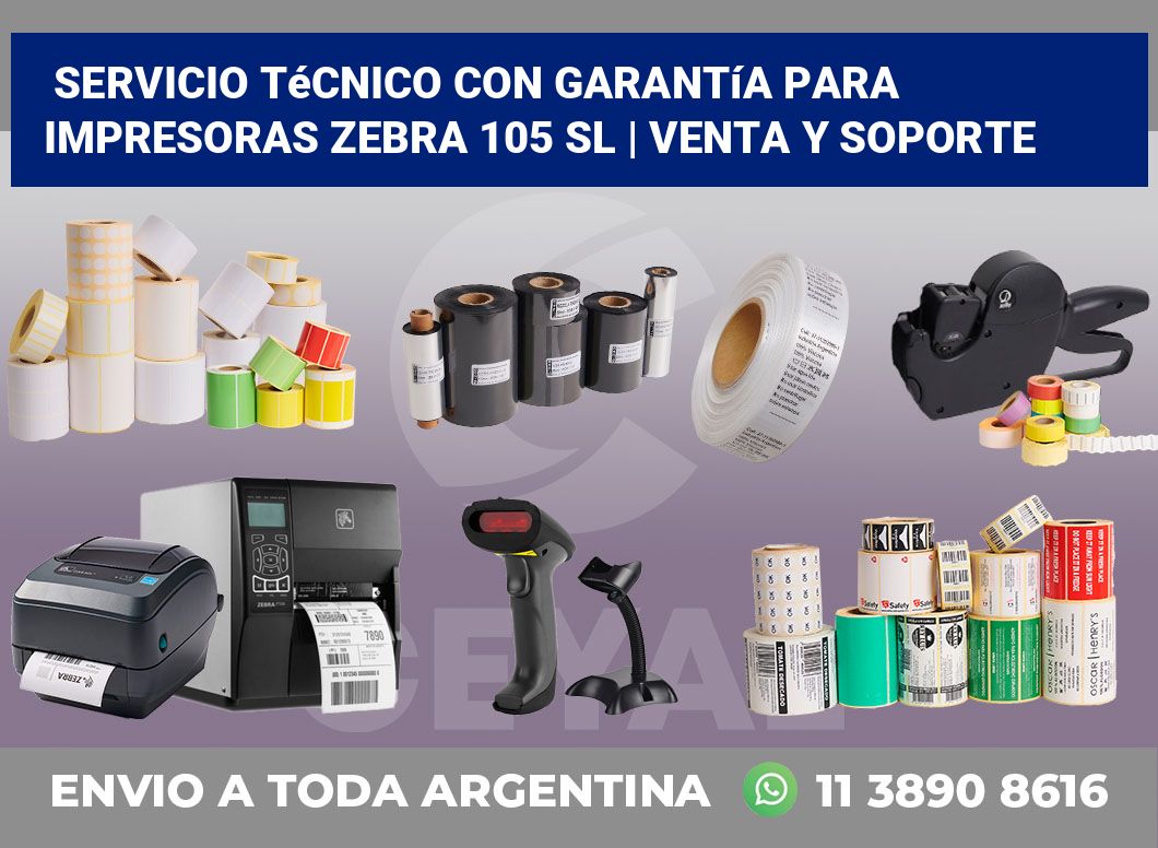 Servicio técnico con garantía para impresoras Zebra 105 SL | Venta y soporte