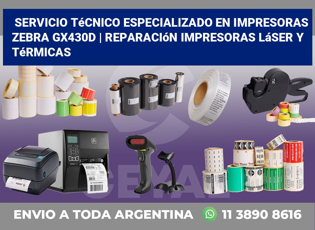 Servicio técnico especializado en impresoras Zebra GX430d | Reparación impresoras láser y térmicas