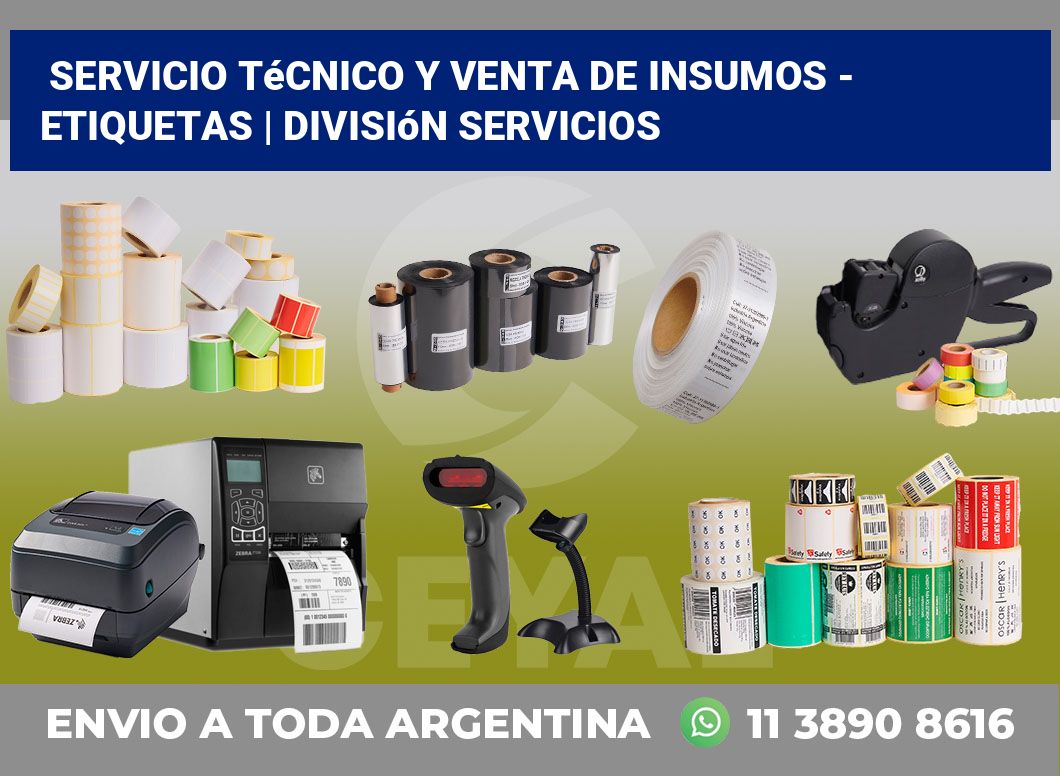 Servicio técnico y venta de insumos – Etiquetas | División Servicios