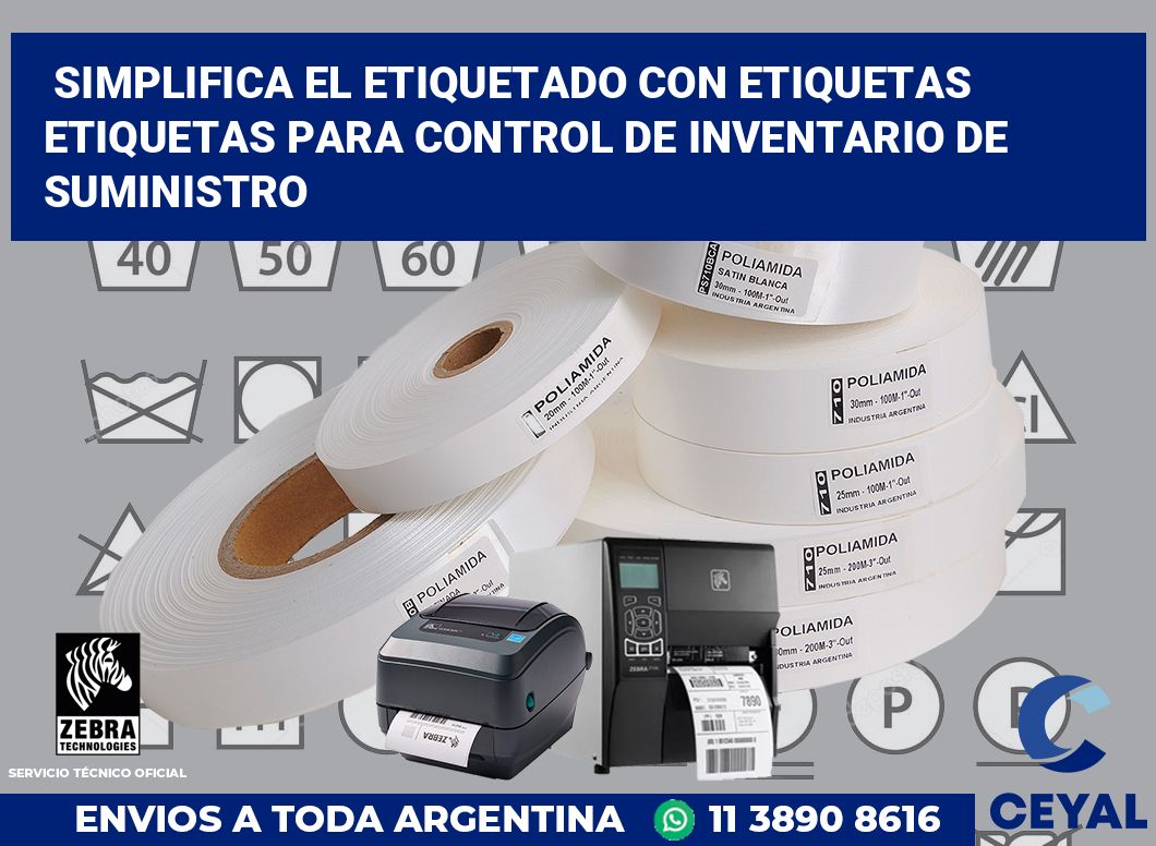 Simplifica el Etiquetado con Etiquetas Etiquetas para Control de Inventario de Suministro