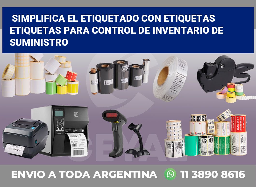 Simplifica el Etiquetado con Etiquetas Etiquetas para Control de Inventario de Suministro