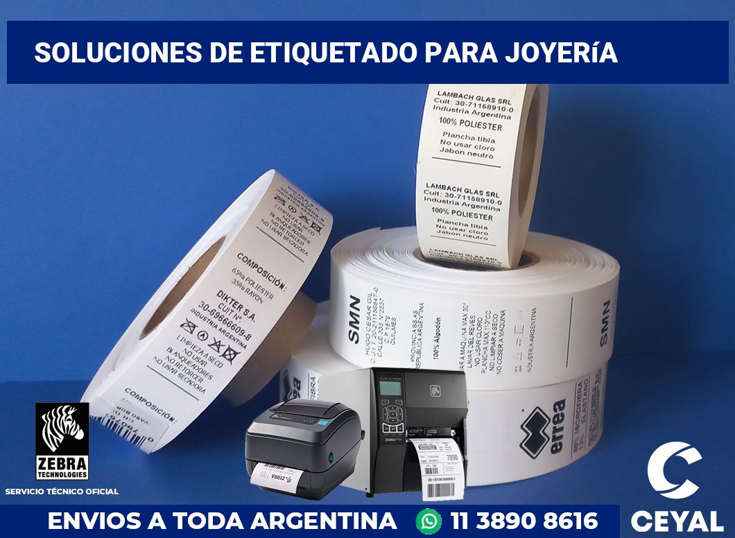 Soluciones de Etiquetado para joyería