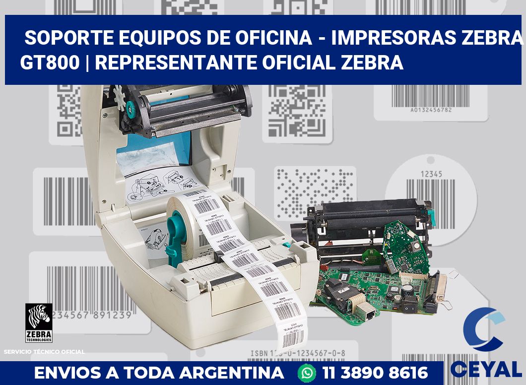 Soporte equipos de oficina - Impresoras Zebra GT800 | Representante oficial Zebra