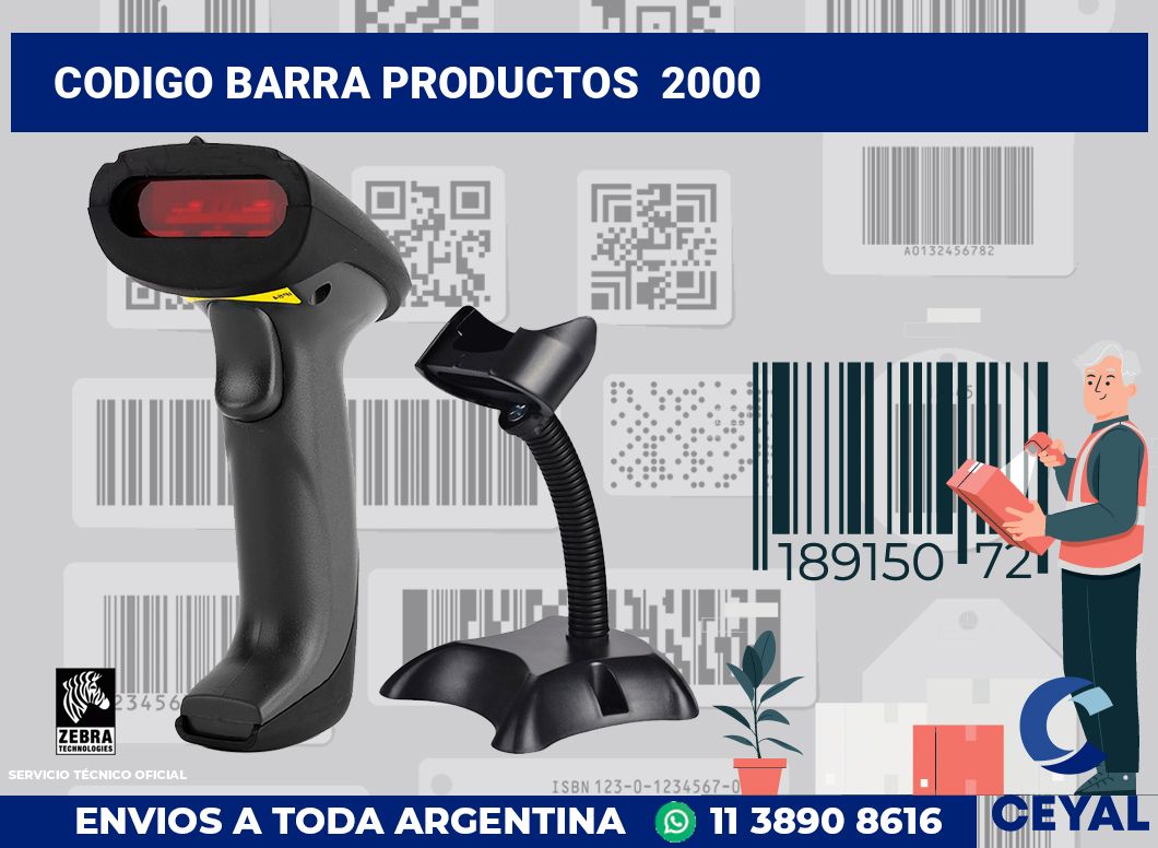 codigo barra productos  2000