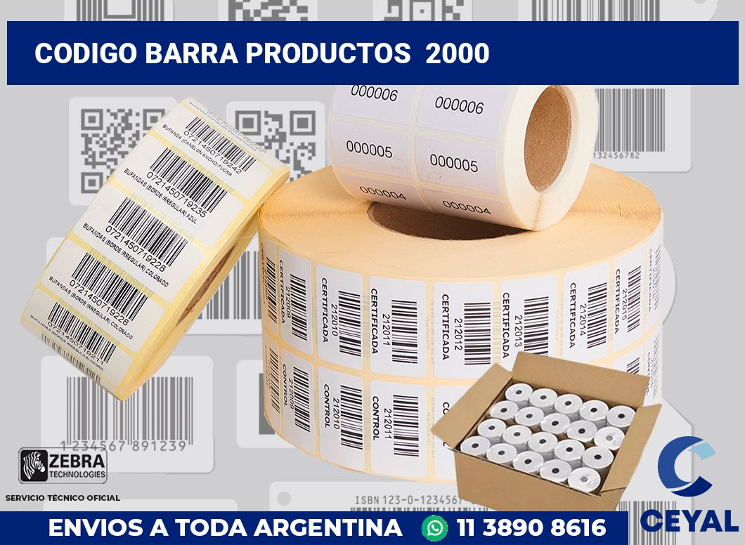 codigo barra productos  2000