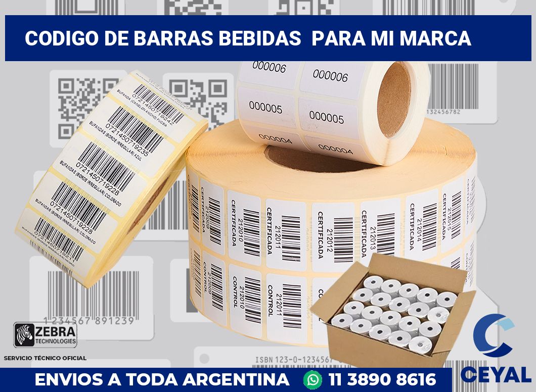 codigo de barras bebidas  para mi marca