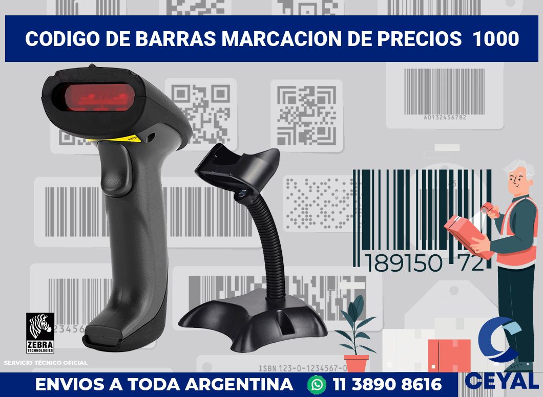 codigo de barras marcacion de precios  1000