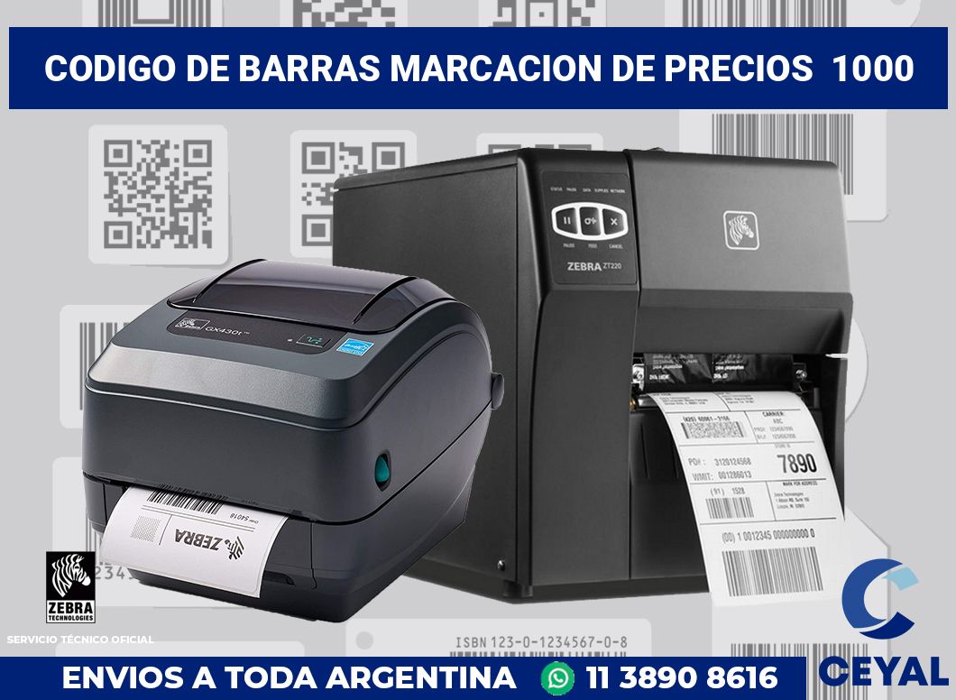 codigo de barras marcacion de precios  1000