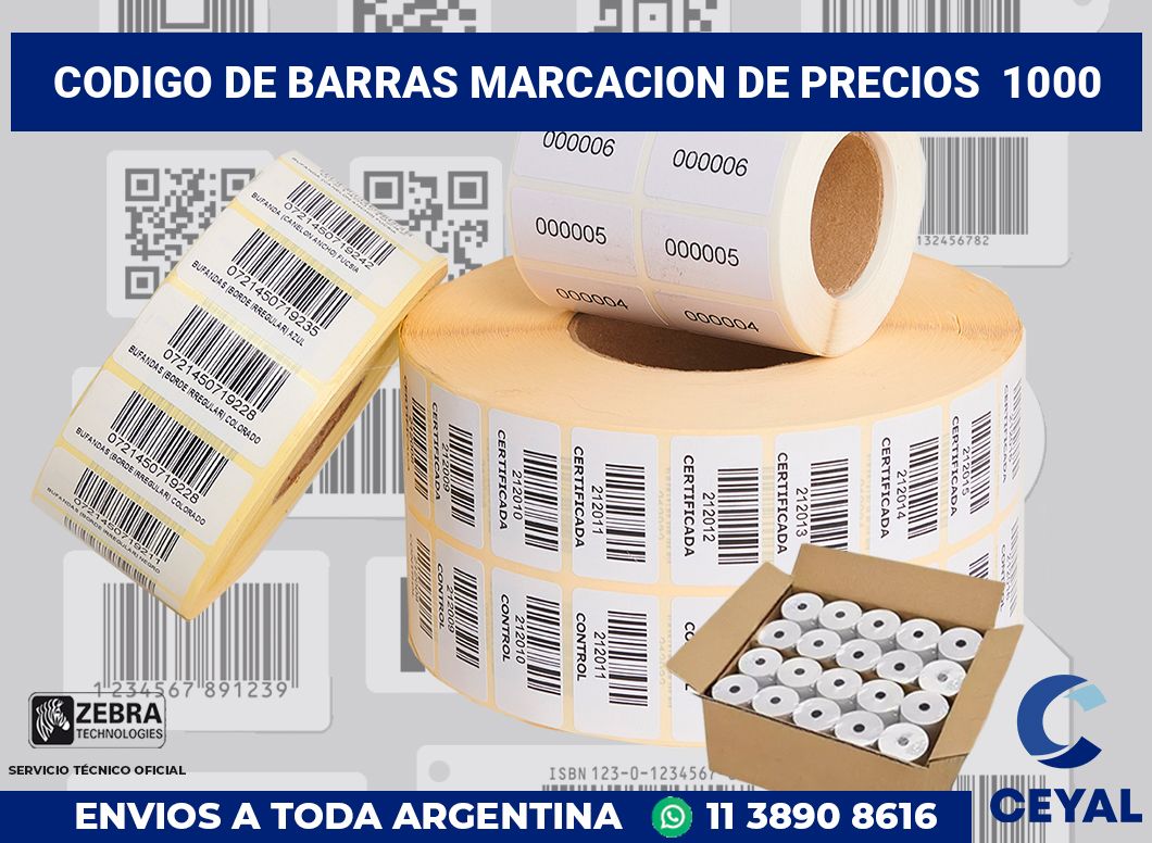 codigo de barras marcacion de precios  1000