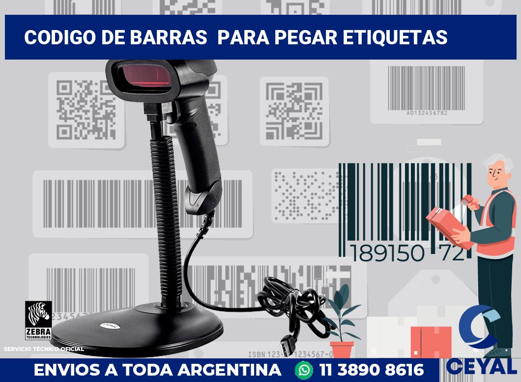 codigo de barras  para pegar etiquetas