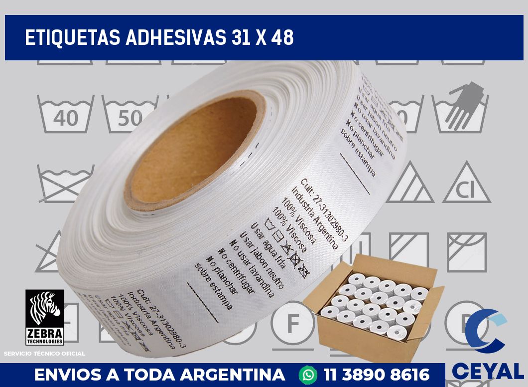 etiquetas adhesivas 31 x 48