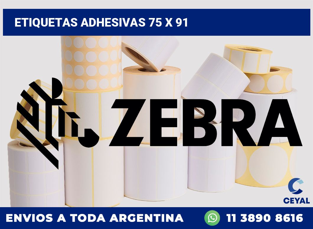 etiquetas adhesivas 75 x 91