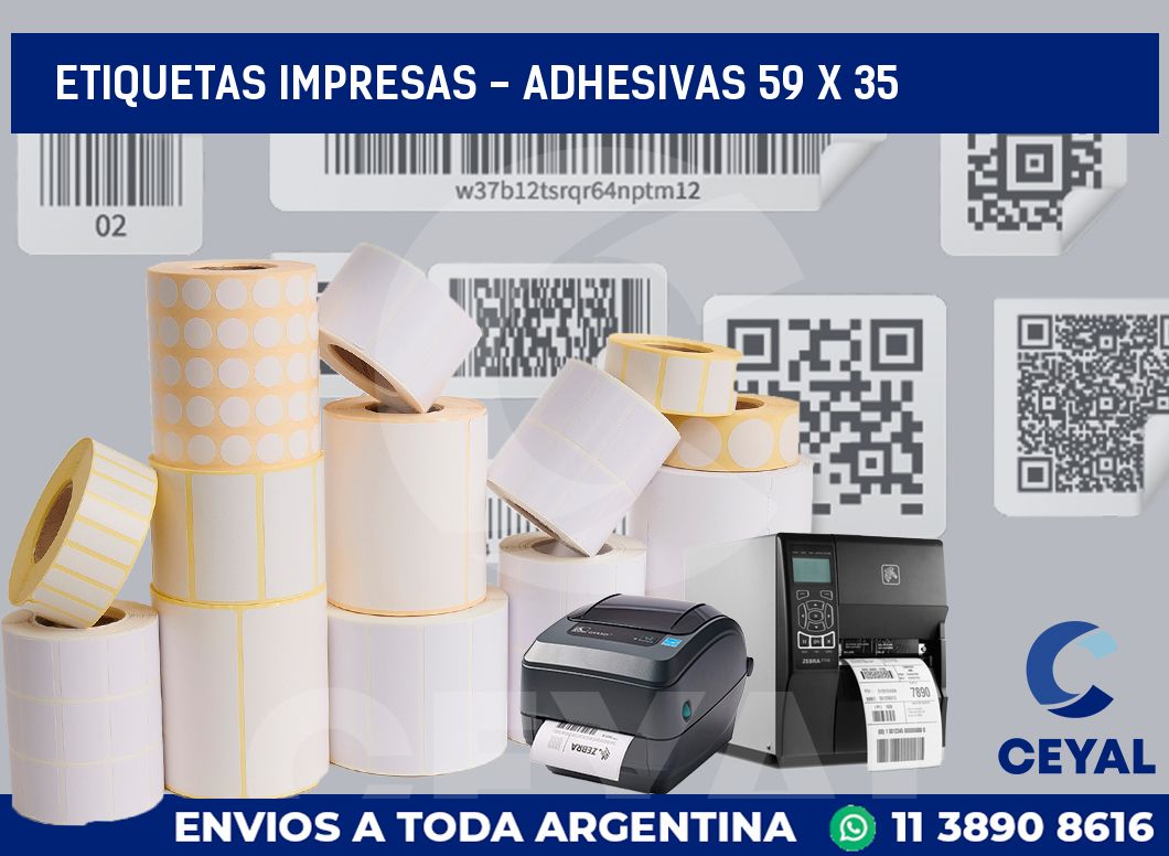 etiquetas impresas – Adhesivas 59 x 35